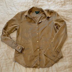 Ralph Lauren Button Down Silk Blouse (Women's 6)